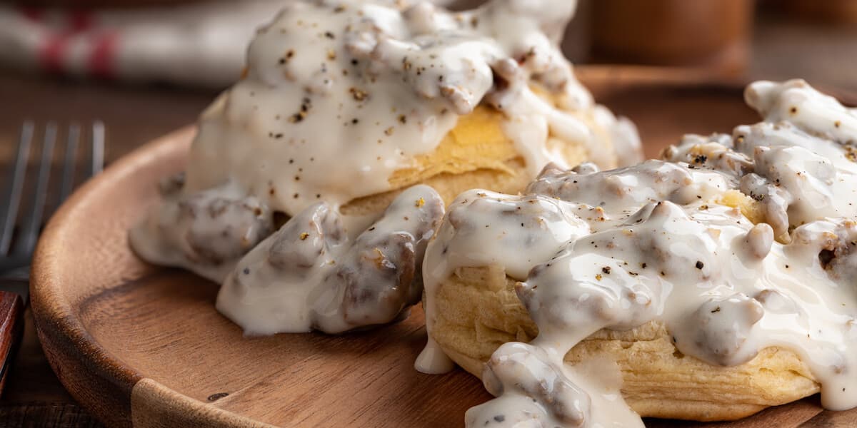 Biscuits and Creamy Sausage Gravy